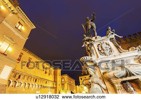 Fountain of Neptune on Piazza Maggiore View Large Photo Image Stock Image - Fountain of Neptune on Piazza Maggiore. Fotosearch