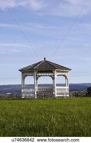 Gazebo in field of grass View Large Photo Image Stock Image - Gazebo in field of grass. Fotosearch