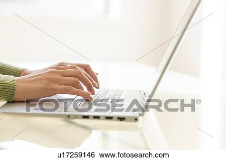 Hands typing on laptop keyboard View Large Photo Image Stock Photograph - Hands typing on laptop keyboard. Fotosearch