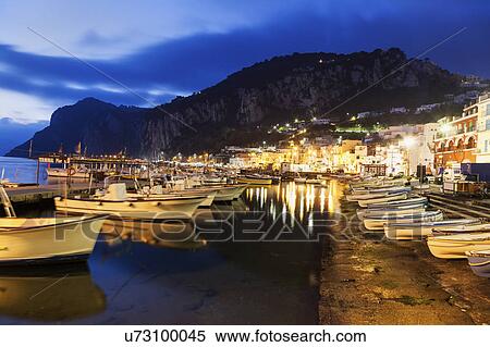 Stock Photography - Marina Grande at night. Fotosearch