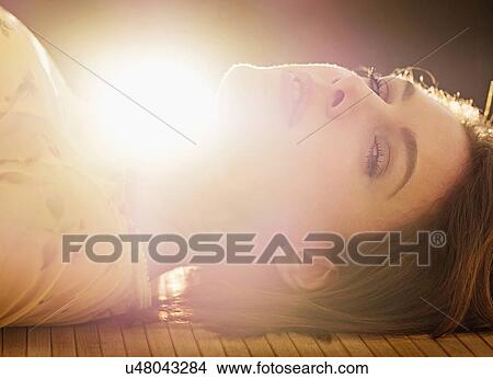Portrait of beautiful woman with brown hair View Large Photo Image Picture - Portrait of beautiful woman with brown hair. Fotosearch