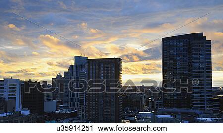 Romantic sky over city View Large Photo Image Stock Image - Romantic sky over city. Fotosearch