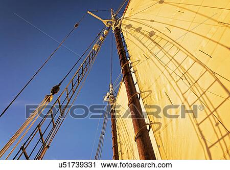 Sail and mast against clear sky View Large Photo Image Stock Image - Sail and mast against clear sky. Fotosearch