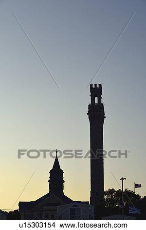 Silhouette of Provincetown monument of dusk View Large Photo Image Picture - Silhouette of Provincetown monument of dusk. Fotosearch
