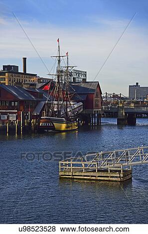 Tall ship moored in harbor View Large Photo Image Stock Photo - Tall ship moored in harbor. Fotosearch