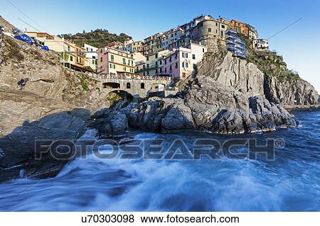 Town on cliffs View Large Photo Image Stock Photo - Town on cliffs. Fotosearch