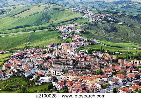 Townscape of San Marino View Large Photo Image Stock Image - Townscape of San Marino. Fotosearch