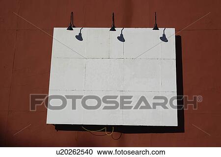 White billboard on red wall View Large Photo Image Stock Image - White billboard on red wall. Fotosearch