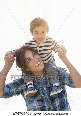 Woman playing with son (2-3) View Large Photo Image Stock Image - Woman playing with son (2-3). Fotosearch
