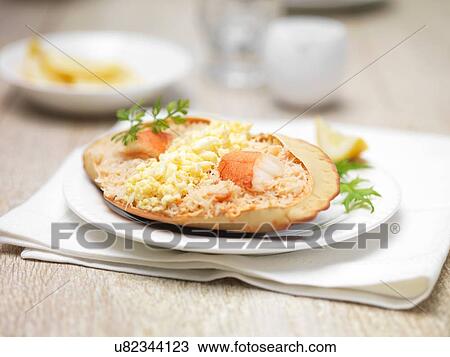 Stock Image - Dressed cromer crab. Fotosearch
