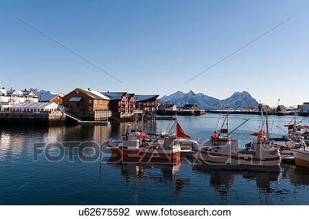 Fishing boats in harbour, Svolvaer, Lofoten Islands, Norway View Large Photo Image Stock Image - Fishing boats in harbour, Svolvaer, Lofoten Islands, Norway. Fotosearch