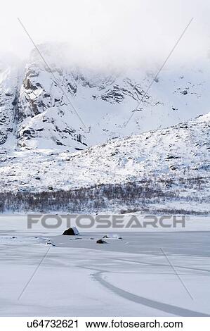 Frozen fjord near Svolvaer, Lofoten Islands, Norway View Large Photo Image Stock Image - Frozen fjord near Svolvaer, Lofoten Islands, Norway. Fotosearch