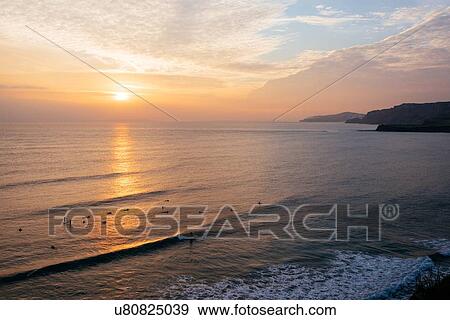 Sunset at Kimmeridge bay, Dorset, UK View Large Photo Image Stock Photo - Sunset at Kimmeridge bay, Dorset, UK. Fotosearch