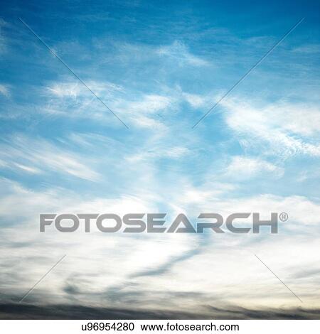 Cloudscape with blue sky and cirrus clouds View Large Photo Image Stock Image - Cloudscape with blue sky and cirrus clouds. Fotosearch