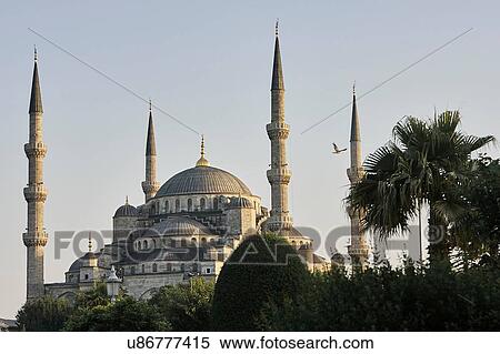 Dome and minarets of Sultan Ahmed Mosque, Istanbul, Turkey View Large Photo Image Stock Photography - Dome and minarets of Sultan Ahmed Mosque, Istanbul, Turkey. Fotosearch