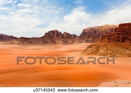 Elevated view of dessert and mountain range, Wadi Ram, Jordan View Large Photo Image Stock Image - Elevated view of dessert and mountain range, Wadi Ram, Jordan. Fotosearch