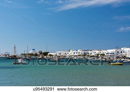 Fishing boats and waterfront at Antiparos, Cyclades Islands, Aegean sea, Greece View Large Photo Image Stock Image - Fishing boats and waterfront at Antiparos, Cyclades Islands, Aegean sea, Greece. Fotosearch