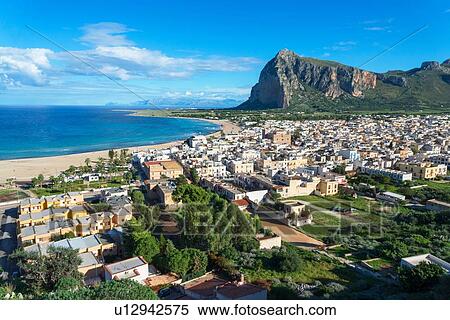 High angle view of San Vito Lo Capo, Sicily, Italy View Large Photo Image Stock Photography - High angle view of San Vito Lo Capo, Sicily, Italy. Fotosearch