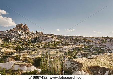 Hillside village, Cappadocia, Anatolia, Turkey View Large Photo Image Stock Image - Hillside village, Cappadocia, Anatolia, Turkey. Fotosearch