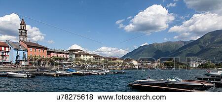 Stock Photo - Lake Maggiore, Ascona, Ticino, Switzerland. Fotosearch