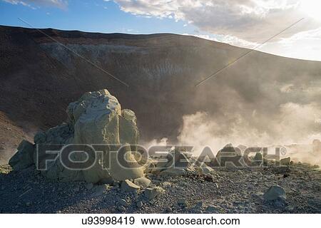 Sulphur and fumaroles smoke at Gran Cratere, Vulcano Island, Aeolian Islands, Sicily, Italy View Large Photo Image Stock Photo - Sulphur and fumaroles smoke at Gran Cratere, Vulcano Island, Aeolian Islands, Sicily, Italy. Fotosearch