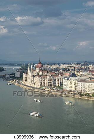 The Parliament and ferries on the Danube, Hungary, Budapest View Large Photo Image Stock Image - The Parliament and ferries on the Danube, Hungary, Budapest. Fotosearch