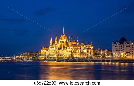 The Parliament illuminated at night, Hungary, Budapest View Large Photo Image Stock Photo - The Parliament illuminated at night, Hungary, Budapest. Fotosearch