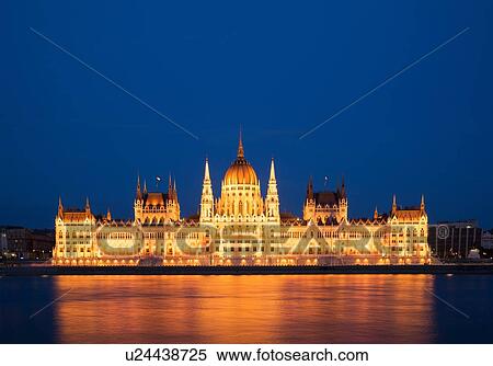 The Parliament illuminated at night, Hungary, Budapest View Large Photo Image Stock Photography - The Parliament illuminated at night, Hungary, Budapest. Fotosearch