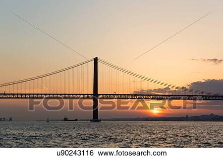 25 de Abril Bridge, Lisbon, Portugal View Large Photo Image Stock Photograph - 25 de Abril Bridge, Lisbon, Portugal. Fotosearch