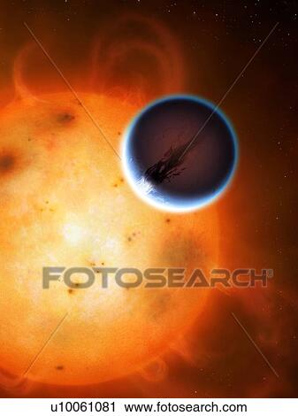 Artwork of Planet HD189733b View Large Illustration Clip Art - Artwork of Planet HD189733b. Fotosearch