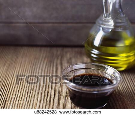 Balsamic vinegar and olive oil View Large Photo Image Stock Photo - Balsamic vinegar and olive oil. Fotosearch