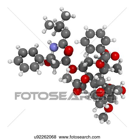 Stock Photo - Cabazitaxel cancer drug molecule. Fotosearch