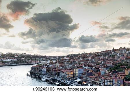 Cais da Ribeira, Porto, Portugal View Large Photo Image Stock Image - Cais da Ribeira, Porto, Portugal. Fotosearch