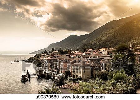Stock Photo - Cannero, Lake Maggiore, Piedmont, Italy. Fotosearch