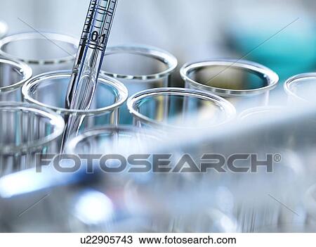 Stock Image - Chemical research. Fotosearch
