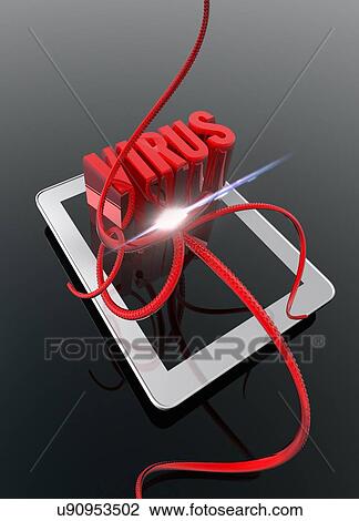 Stock Image - Computer virus. Fotosearch
