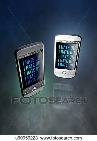 Stock Image - "Cyber bullying, conceptual illustration". Fotosearch