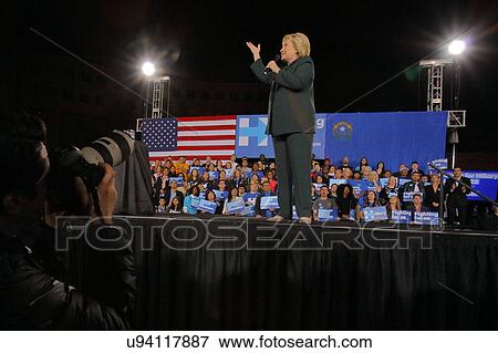 Democratic Presidential Candidate Hillary Clinton Campaigns In Las Vegas, Nevada View Large Photo Image Stock Photo - Democratic Presidential Candidate Hillary Clinton Campaigns In Las Vegas, Nevada. Fotosearch