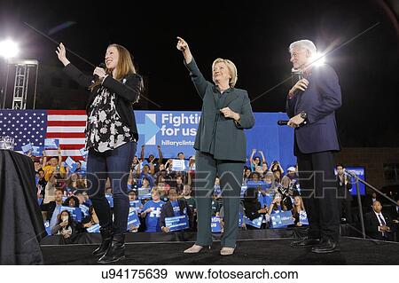 Stock Photo - Democratic Presidential Candidate Hillary Clinton Campaigns In Las Vegas, Nevada. Fotosearch