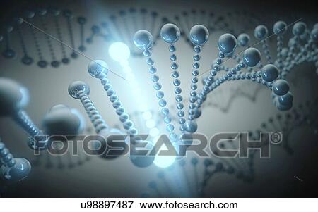 Stock Photo - Dna helix, illustration. Fotosearch