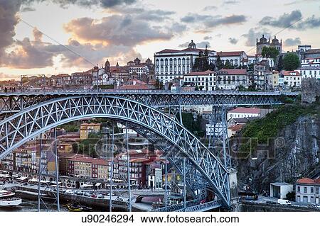 Picture - Dom Luis I Bridge, Porto, Portugal. Fotosearch