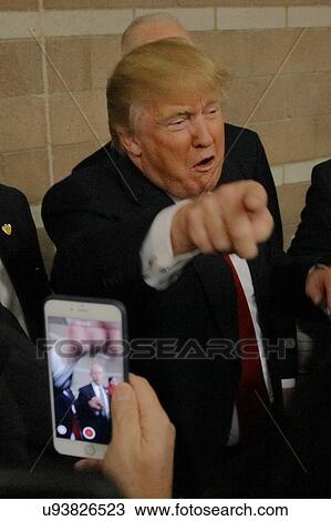 Donald Trump campaigns at Nevada Caucus polling station, Palos Verde Highschool, NV View Large Photo Image Stock Image - Donald Trump campaigns at Nevada Caucus polling station, Palos Verde Highschool, NV. Fotosearch