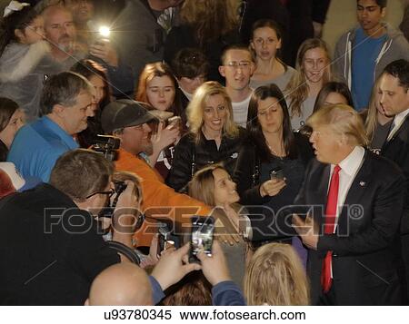 Donald Trump campaigns at Nevada Caucus polling station, Palos Verde Highschool, NV View Large Photo Image Stock Photography - Donald Trump campaigns at Nevada Caucus polling station, Palos Verde Highschool, NV. Fotosearch