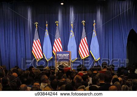 Picture - Donald Trump victory speech following big win in Nevada caucus, Las Vegas, NV. Fotosearch