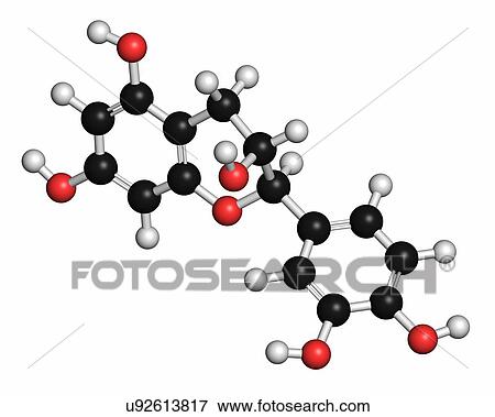 Stock Photo - Epicatechin chocolate flavonoid molecule. Fotosearch