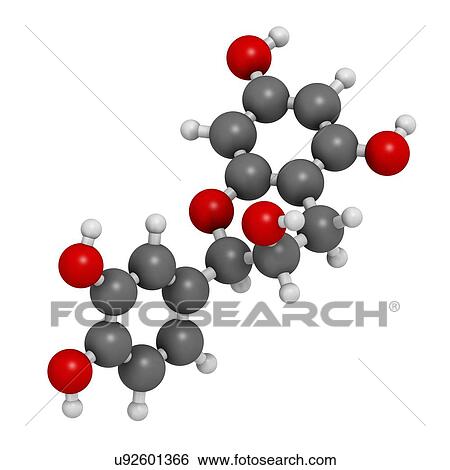 Stock Photograph - Epicatechin chocolate flavonoid molecule. Fotosearch