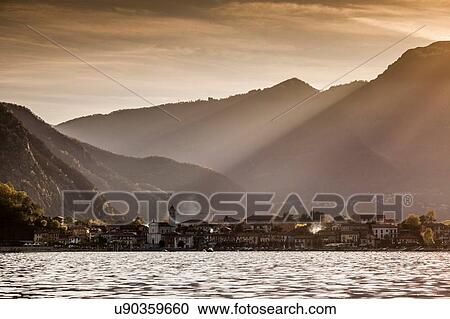 Stock Image - Feriolo, Lake Maggiore, Piedmont, Lombardy, Italy. Fotosearch