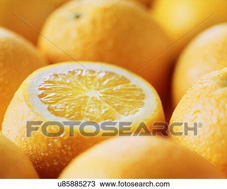 Stock Image - Fresh oranges. Fotosearch