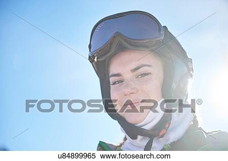 Girl on skiing holiday View Large Photo Image Stock Photography - Girl on skiing holiday. Fotosearch