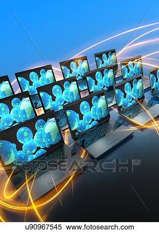 Stock Photography - Global network. Fotosearch